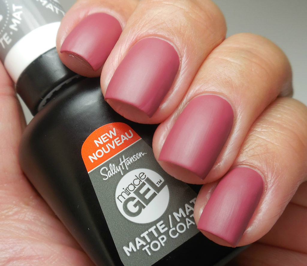 Sally Hansen Miracle Gel Matte Top Coat Swatches Review