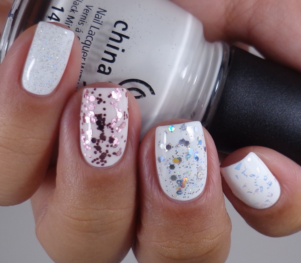 China Glaze Luxe & Lush, Techno, I Pink I Can, Fairy Dust 3