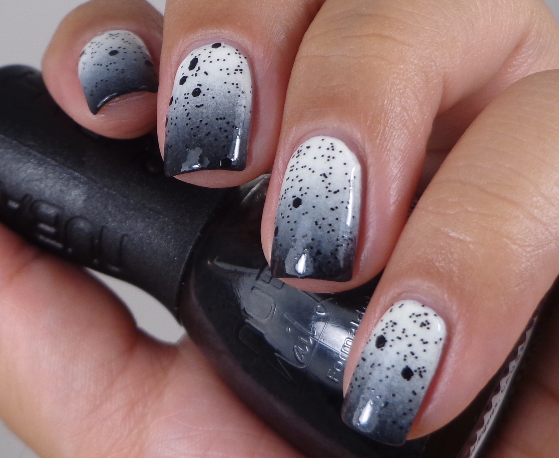 Black and White Gradient with Nubar Polka Dots 3
