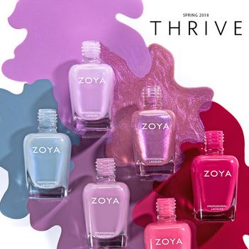 Zoya Thrive Collection Spring 2018 - Swatches & Review